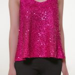 تاپ کلوش پولکی سرخابی