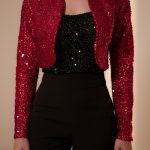 کراپ کت پولکی قرمز