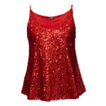 تاپ کلوش پولکی قرمز