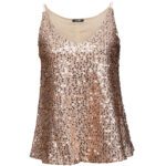 تاپ کلوش پولکی طلایی