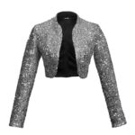 کراپ کت پولکی سربی 201