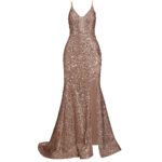 پیراهن ماکسی پولکی مجلسی گلد