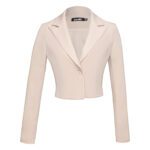 کراپ کت بلیزر کرم