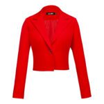 کراپ کت بلیزر قرمز