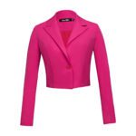 کراپ کت بلیزر سرخابی