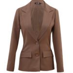 کت بلیزر بلند قهوه ای
