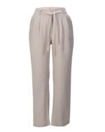 شلوار گشاد نخی کرم روشن