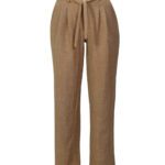 شلوار گشاد نخی نسکافه ای