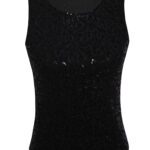 تاپ پولکدار مشکی