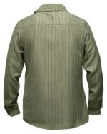 پیراهن مردانه راه راه سبز - Image 3