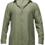 پیراهن مردانه راه راه سبز