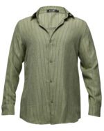 پیراهن مردانه راه راه سبز