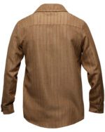 پیراهن مردانه راه راه نسکافه ای - Image 3