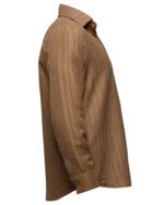 پیراهن مردانه راه راه نسکافه ای - Image 2