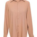 شومیز زنانه جلودکمه دار نسکافه ای