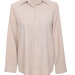 شومیز زنانه جلودکمه دار کرم روشن