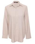 شومیز زنانه جلودکمه دار کرم روشن