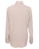 شومیز زنانه جلودکمه دار کرم روشن - Image 4