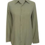 شومیز زنانه جلودکمه دار سبزسدری