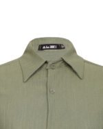 شومیز زنانه جلودکمه دار سبزسدری - Image 3