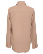 شومیز زنانه جلودکمه دار کرم - Image 4