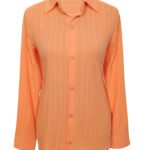 شومیز زنانه جلودکمه دار نارنجی