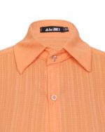 شومیز زنانه جلودکمه دار نارنجی - Image 3