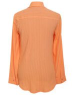 شومیز زنانه جلودکمه دار نارنجی - Image 4