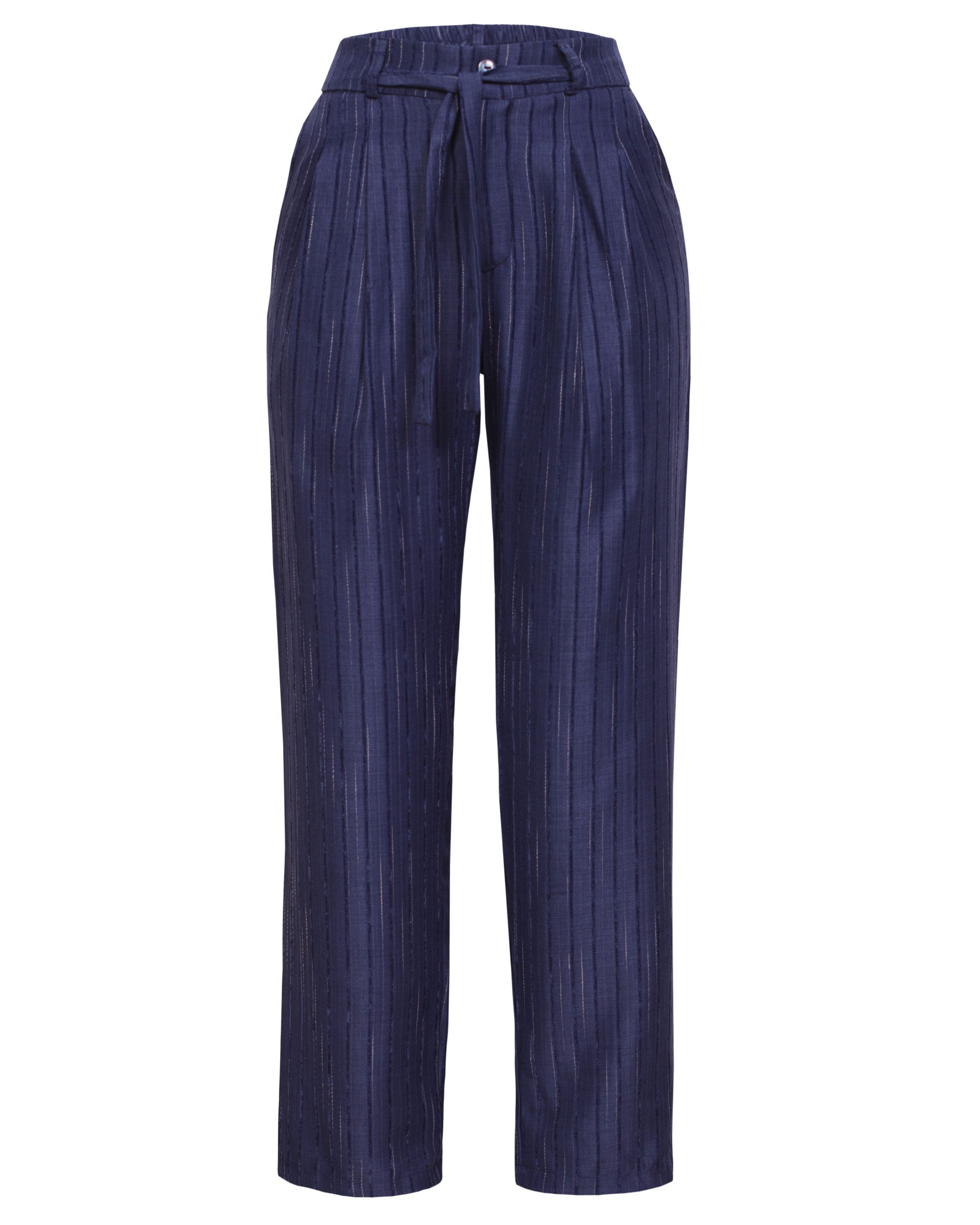 IMG_6648site شلوار نیم بگ راه راه سرمه ای - Image 1