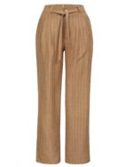 شلوار نیم بگ راه راه نسکافه ای