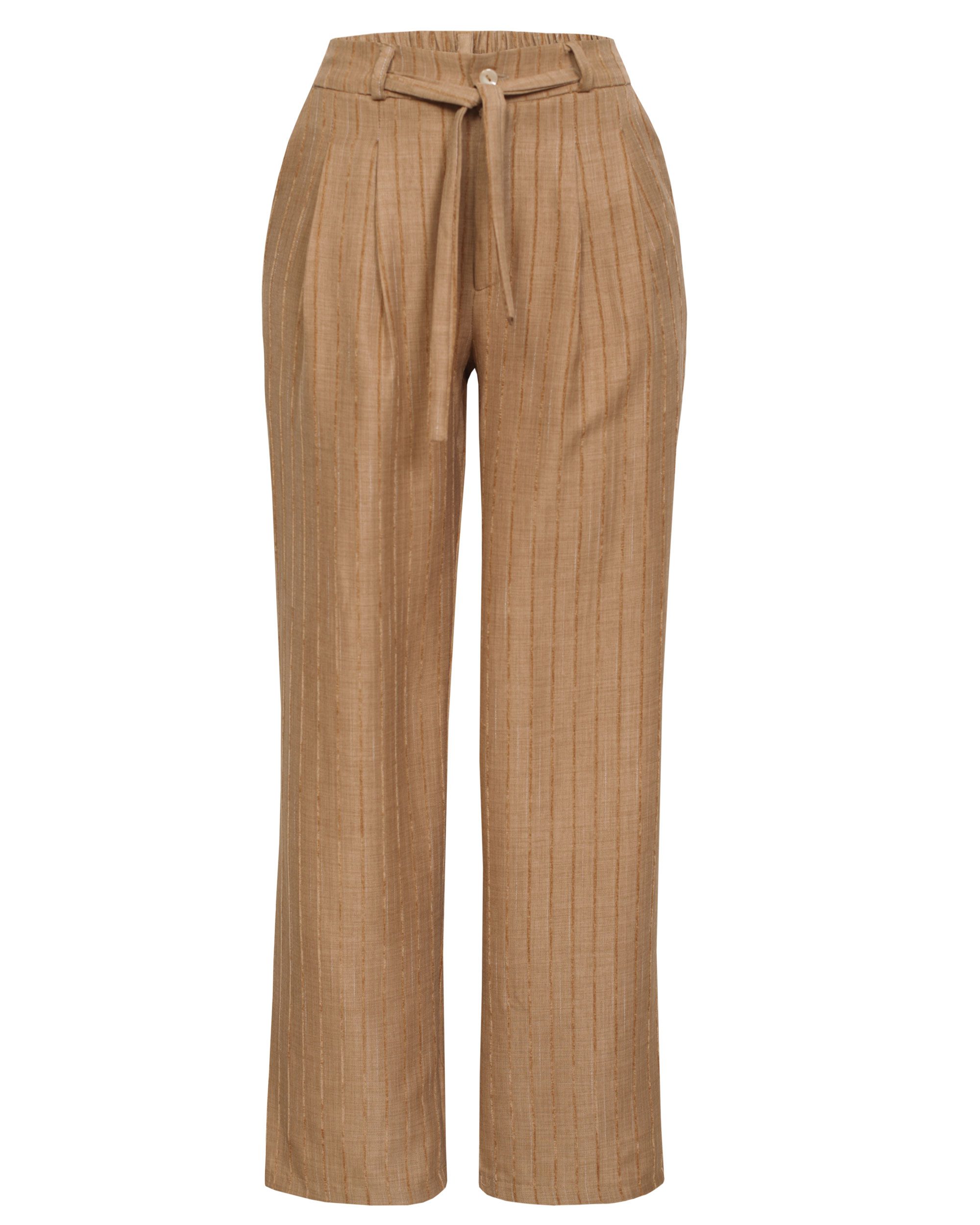 IMG_6689site شلوار نیم بگ راه راه نسکافه ای - Image 1