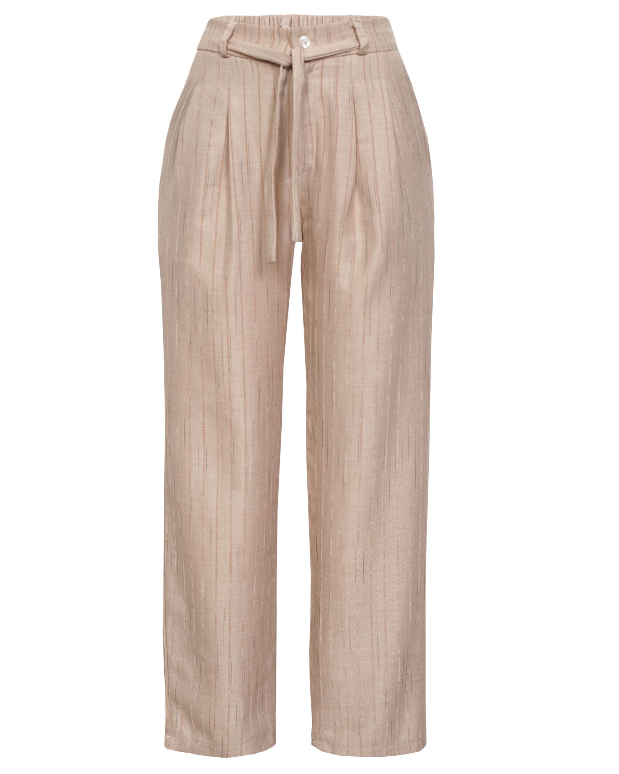 IMG_6696site شلوار نیم بگ راه راه کرم - Image 1