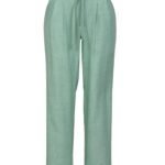 شلوار گشاد نخی سبز